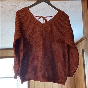 Rust red sweater